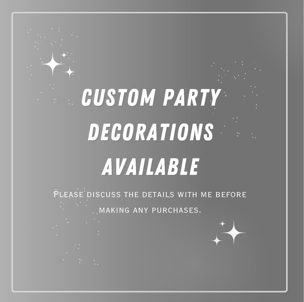 Custom Party Decorations & Party Favors