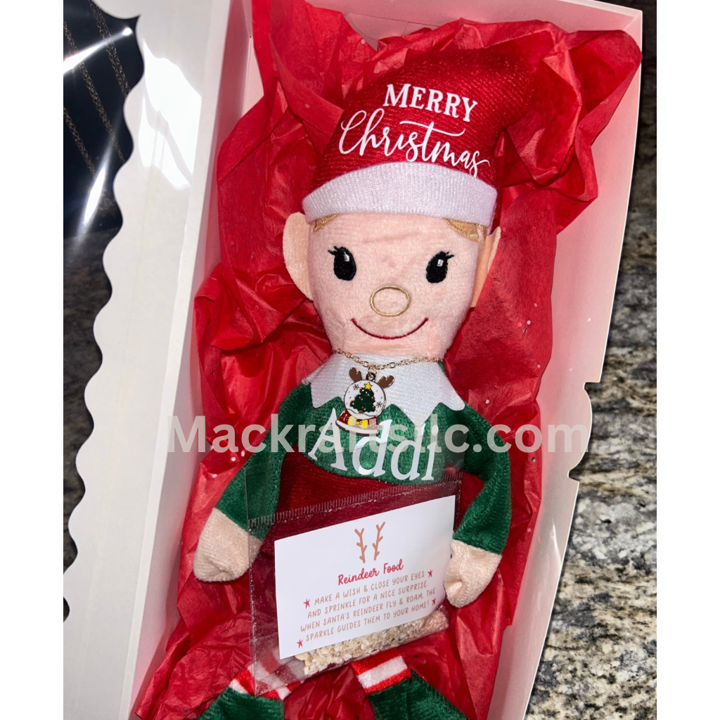 The Elfie Stuffy - With FREE personalization Christmas Elf Stuffy*NEW