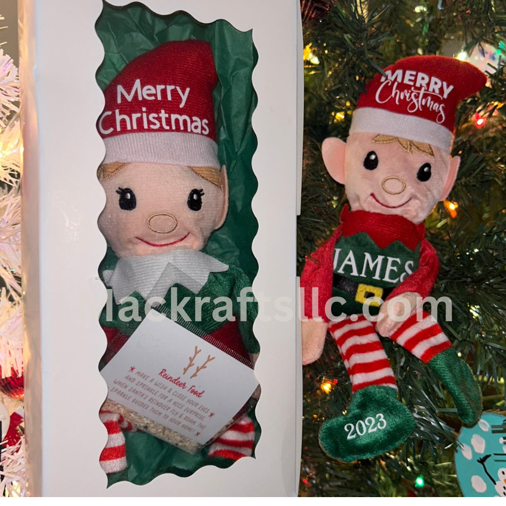 The Elfie Stuffy - With FREE personalization Christmas Elf Stuffy*NEW