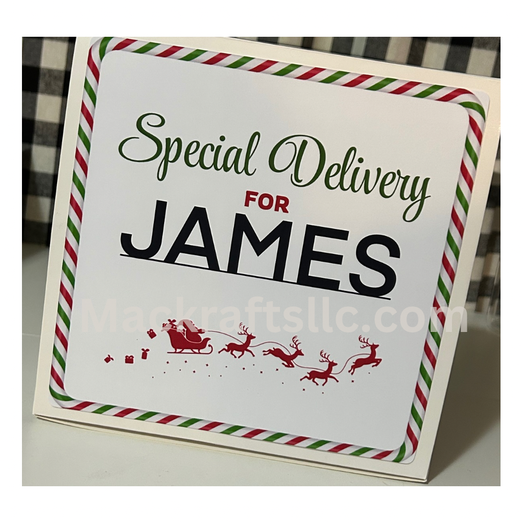 Special Delevery Box- With FREE personalization Christmas Elf Stuffy
