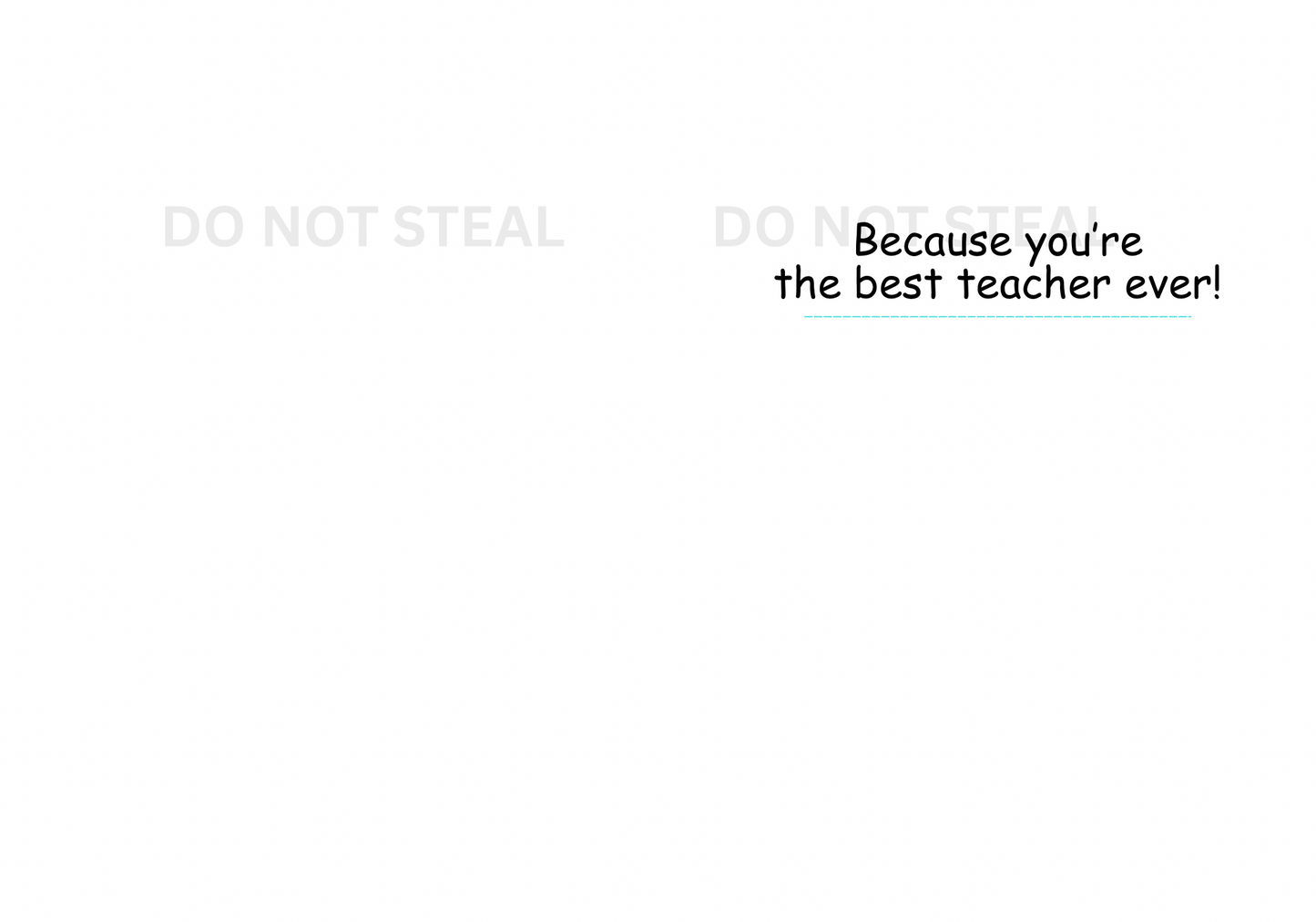 Teacher Appreciation Card Instant Digital Download