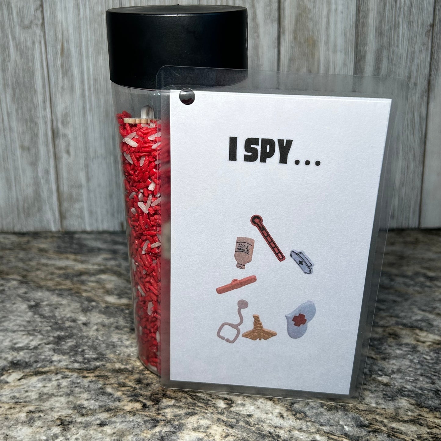 Shake & Seek Bottle | A Game of I Spy in a Bottle (As pictured) Big Size