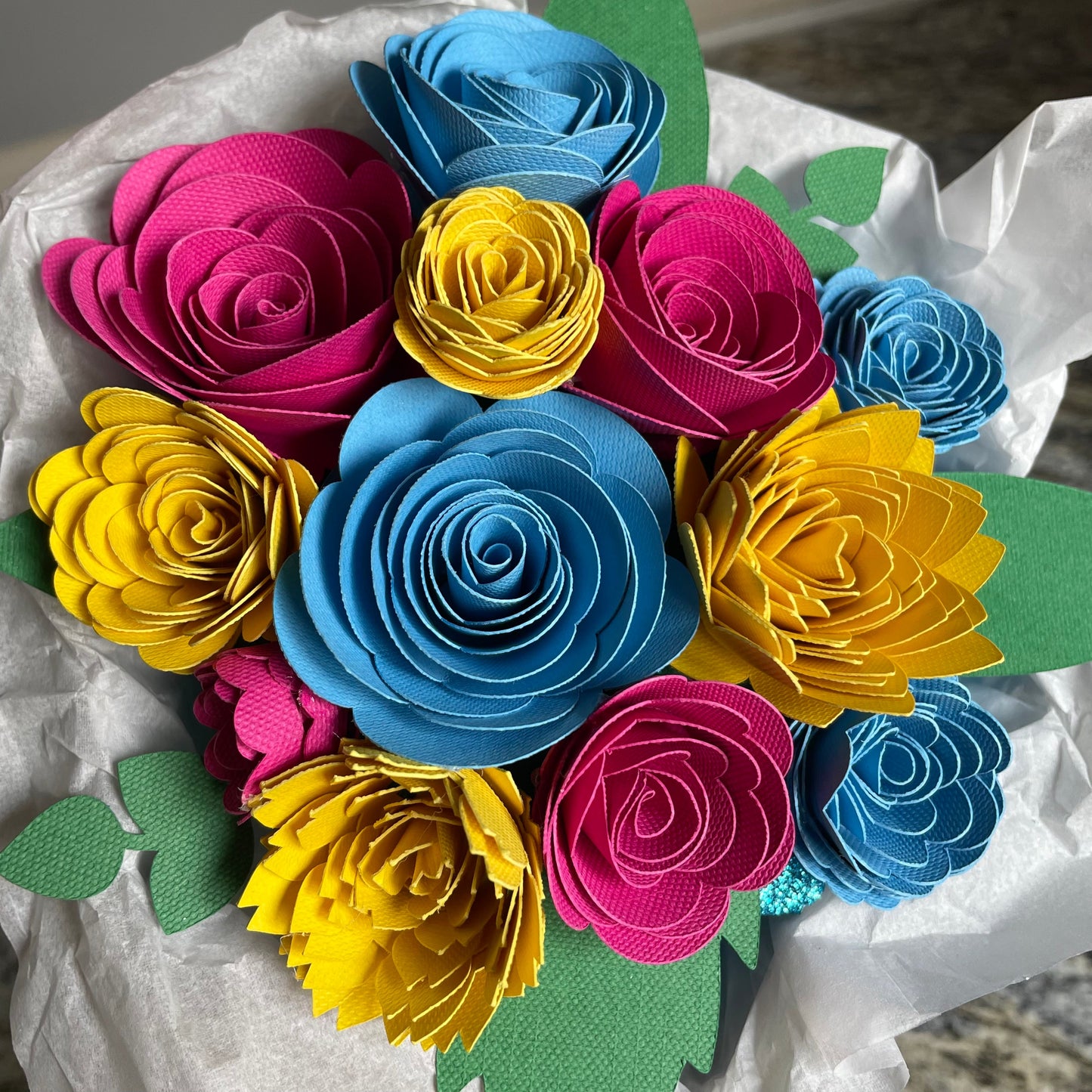 Cardstock Flower Bouquet Gift Box
