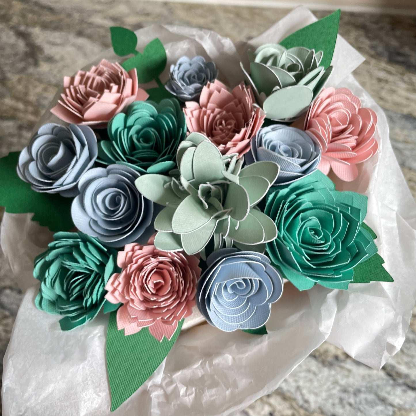 Cardstock Flower Bouquet Gift Box