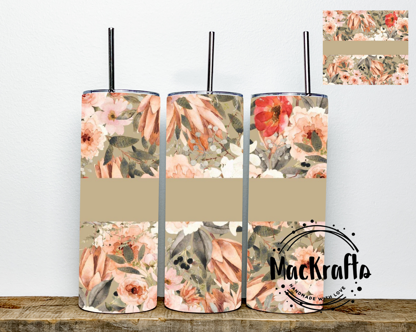 Flowers Tumbler | Stainless Steel Double Wall Tumbler