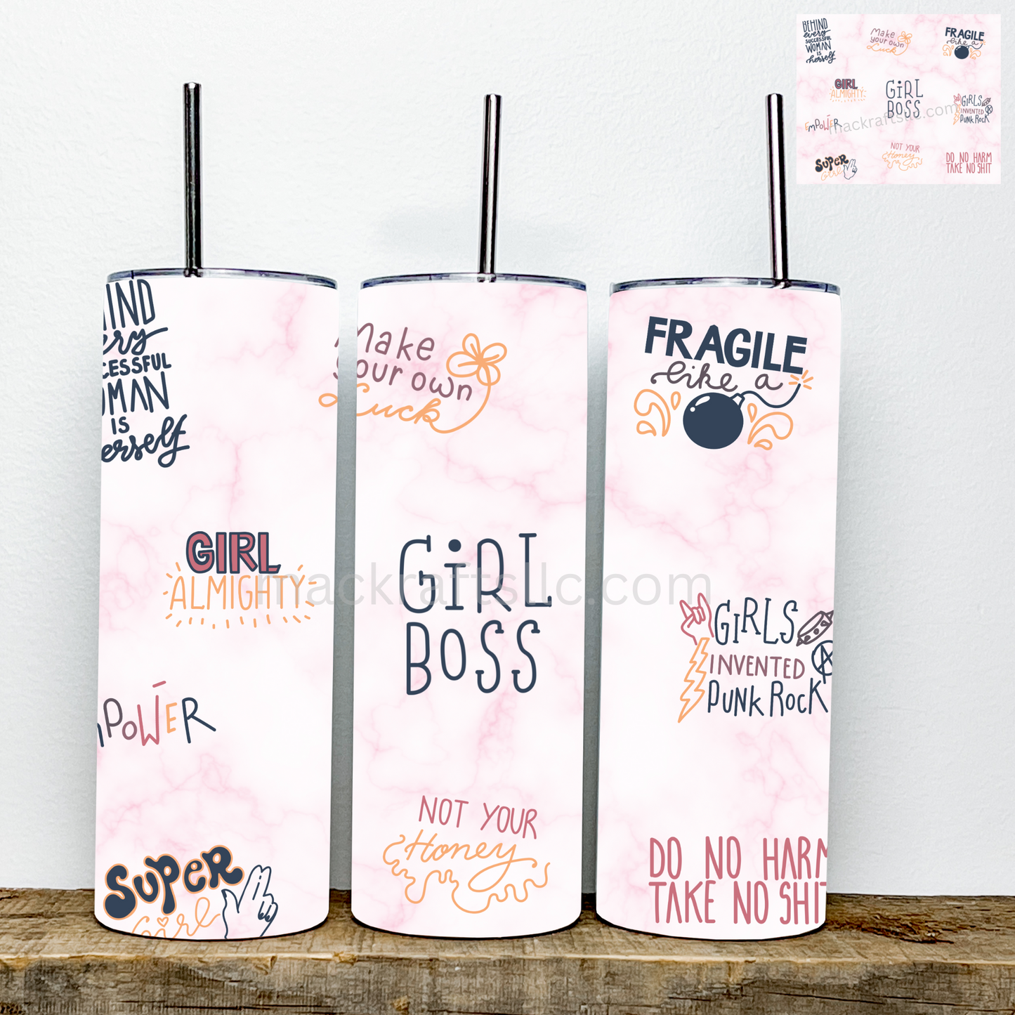 Girl Boss Tumbler | Tumbler | Stainless Steel Double Wall Tumbler