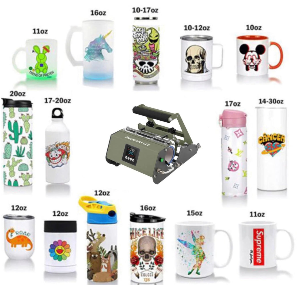 Elite Pro All In One Cup Press | Up to 30oz Tumbler Heat Press | Sublimation Tumbler Heat Press Machine | Mug Heat Press 