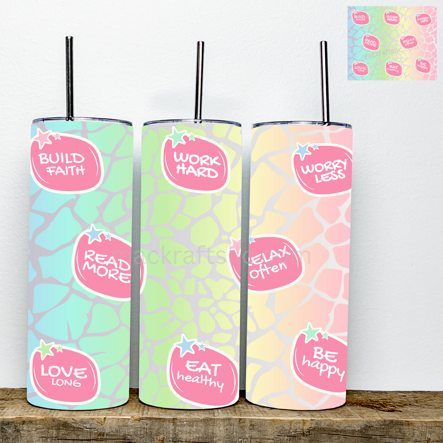 Work Hard / Build Faith / Read More / Worry Less / Relax Often / Be Happy Love Long Tumbler | Tumbler | Stainless Steel Double Wall Tumbler