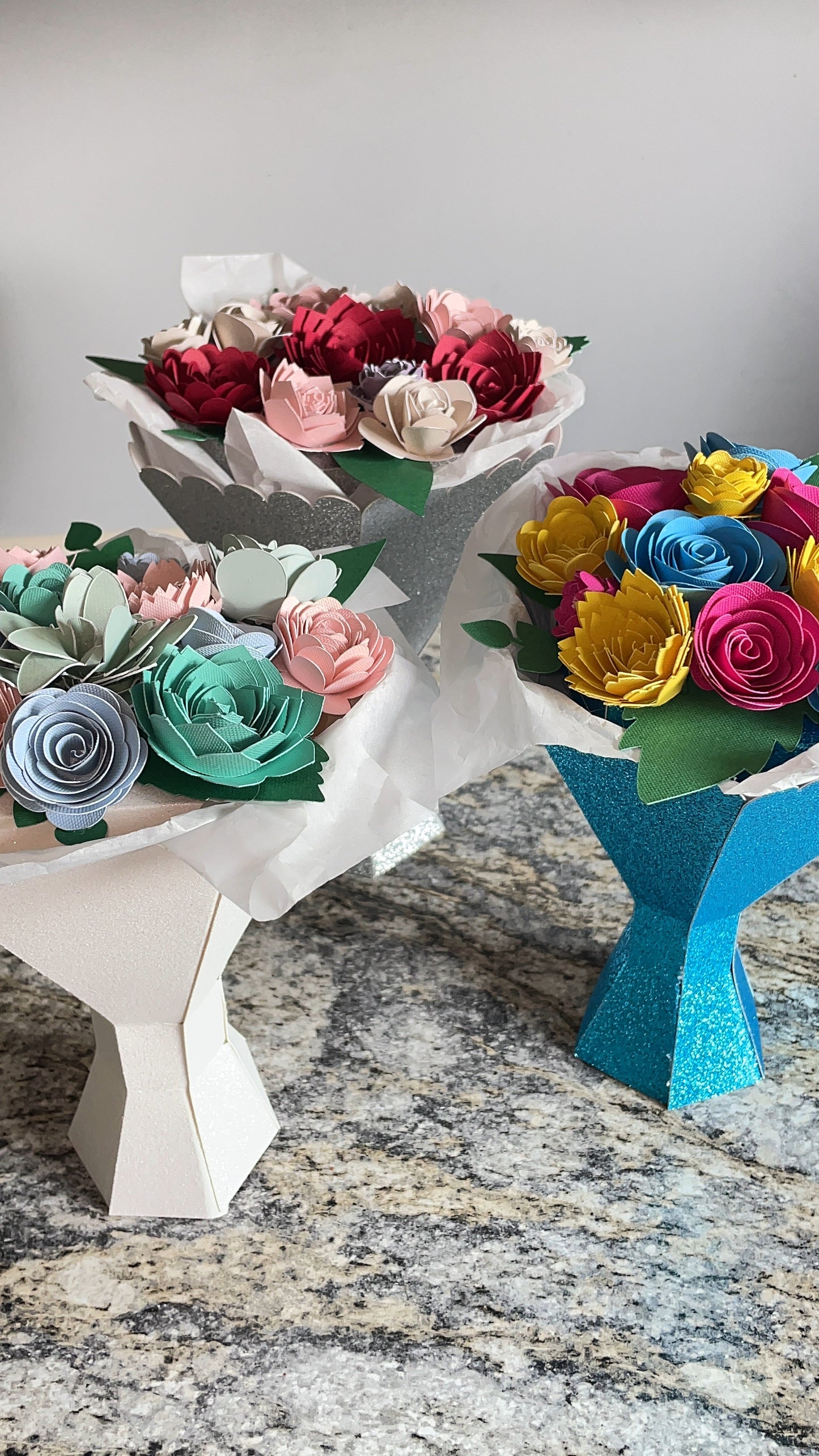 Cardstock Flower Bouquet Gift Box