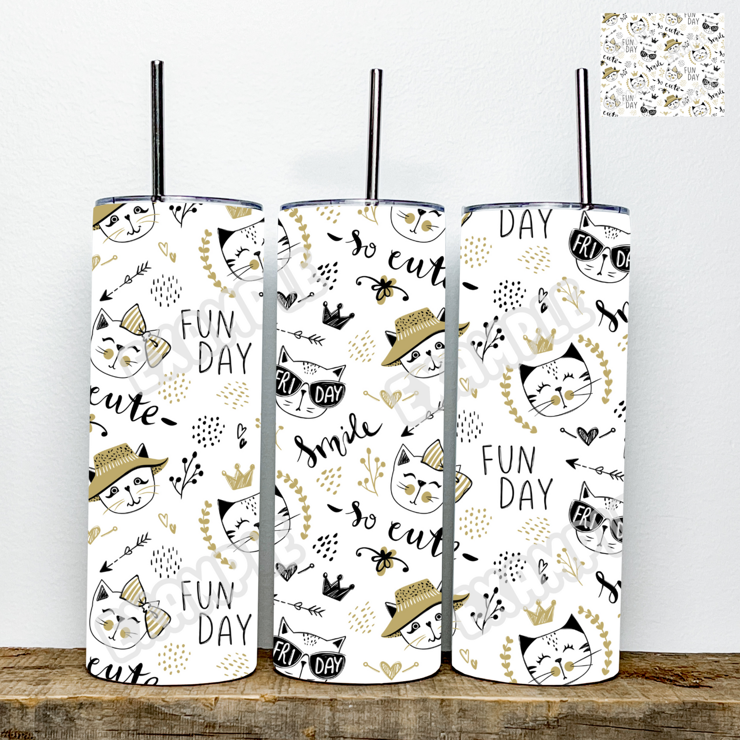Cat So Cute Tumbler | Stainless Steel Double Wall Tumbler