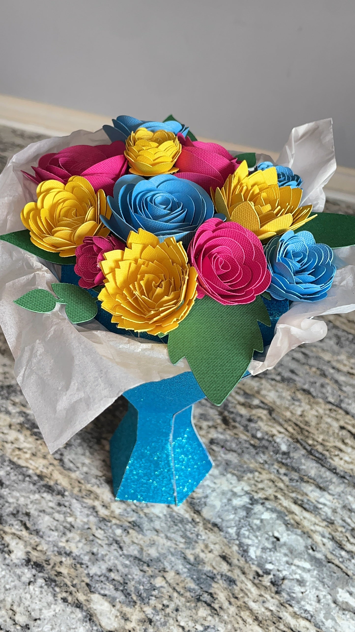 Cardstock Flower Bouquet Gift Box