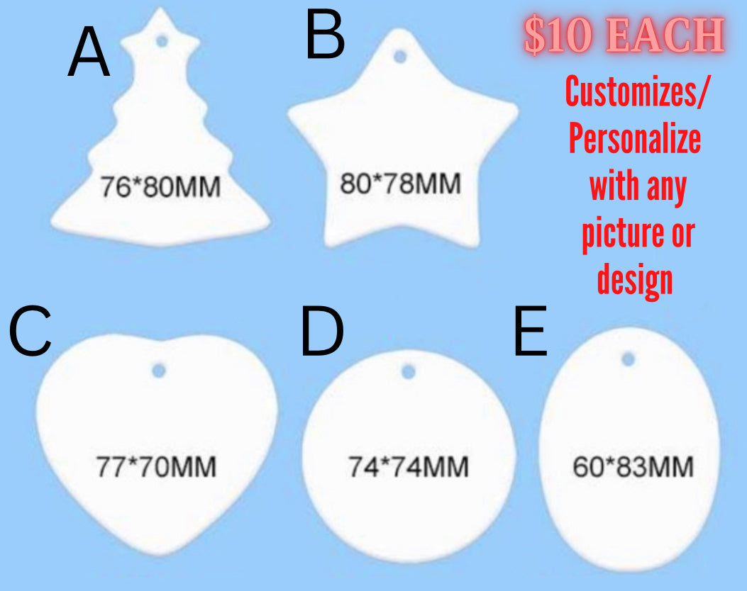 Custom | Personalized Ceramic Ornament 