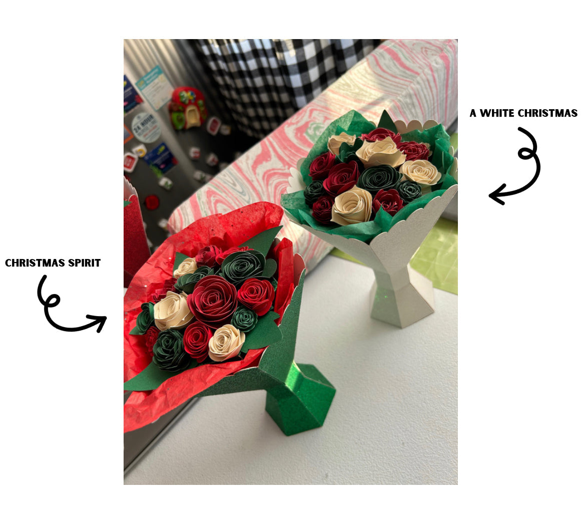 Cardstock Flower Bouquet Gift Box