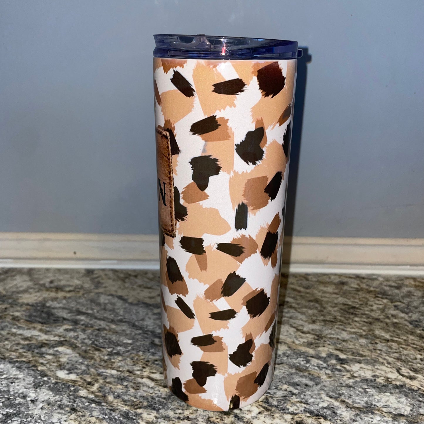 Wasted on Wallen Brown Leather Patch RTS 20oz Tumbler