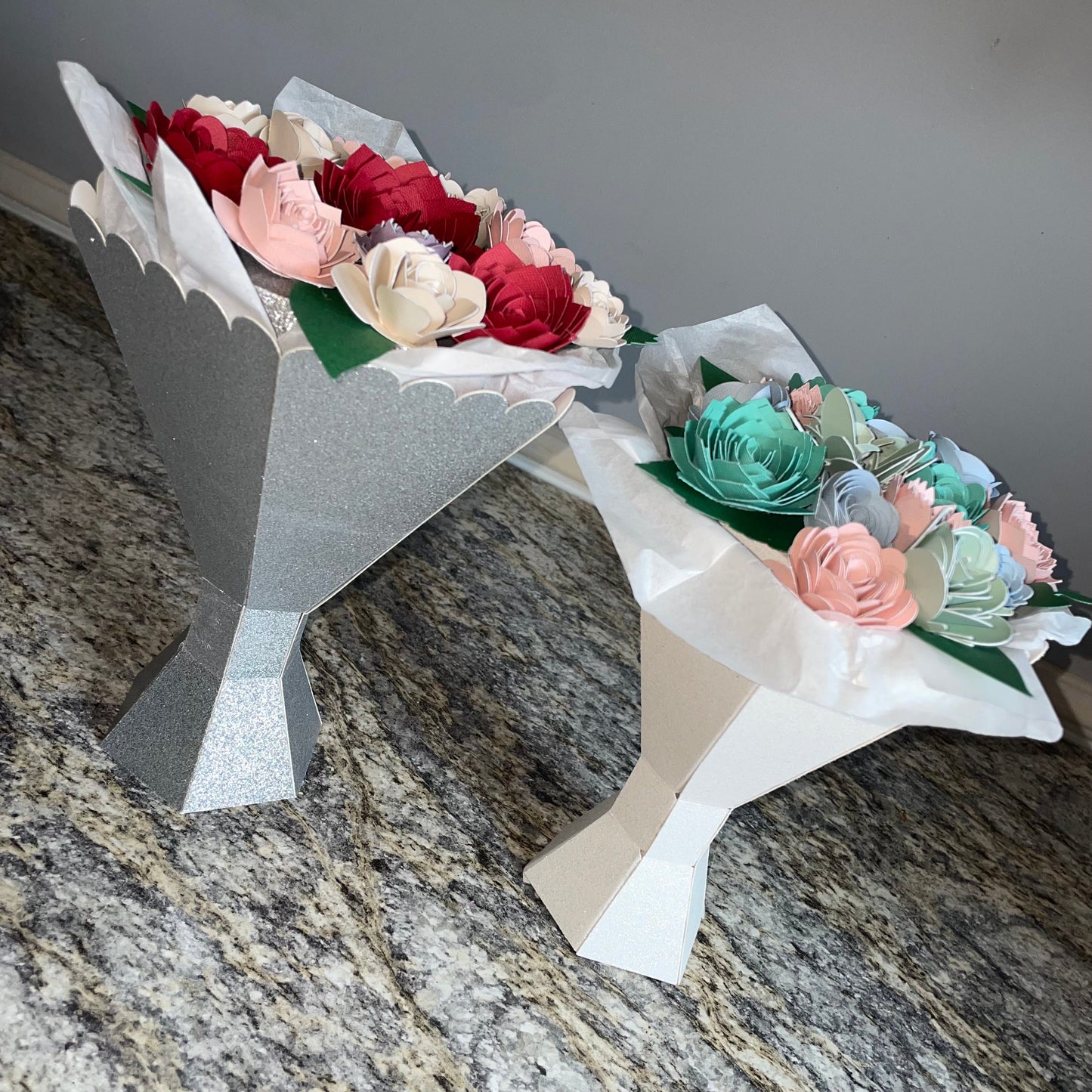 Cardstock Flower Bouquet Gift Box